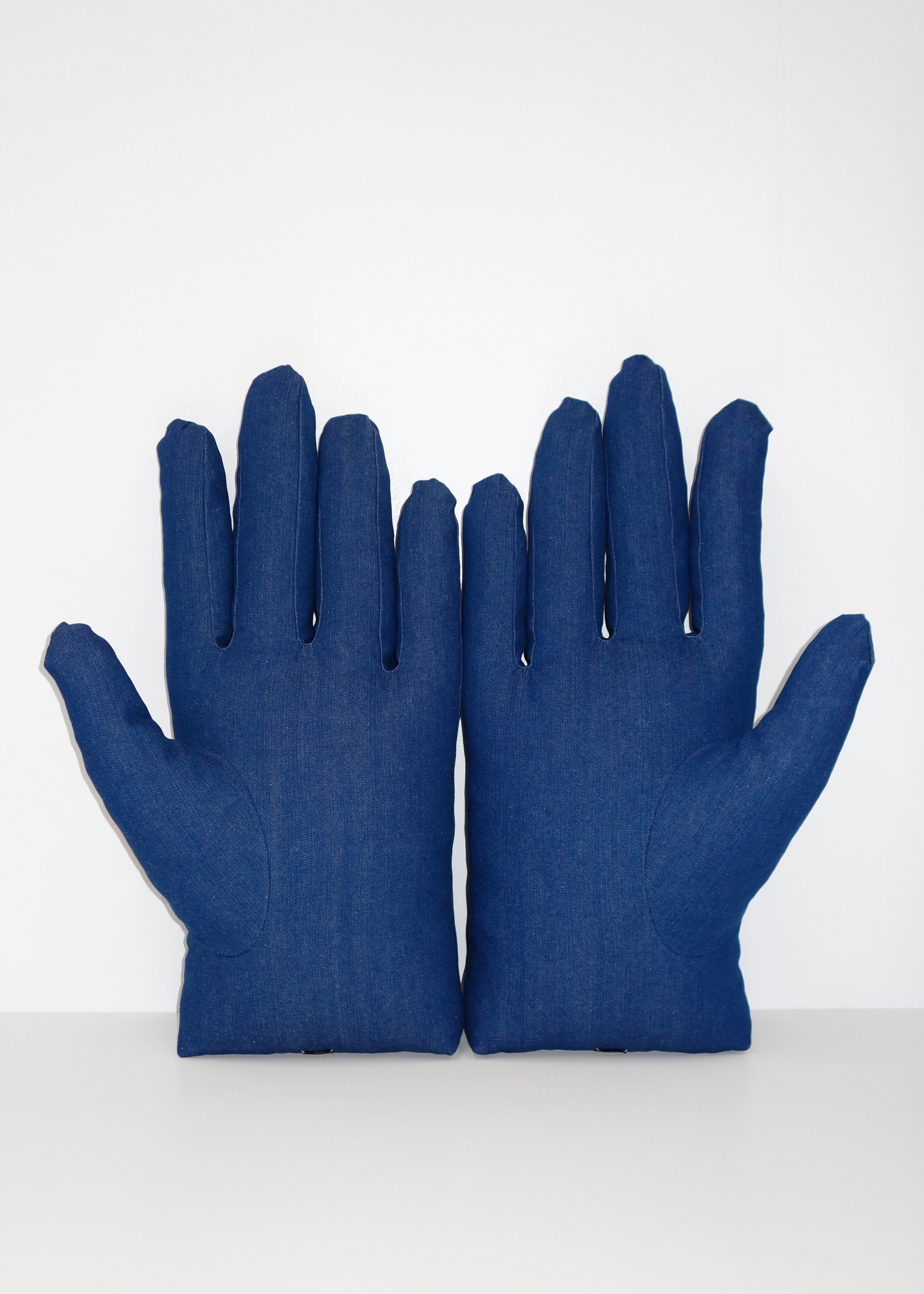 Left Hand in Blue Denim