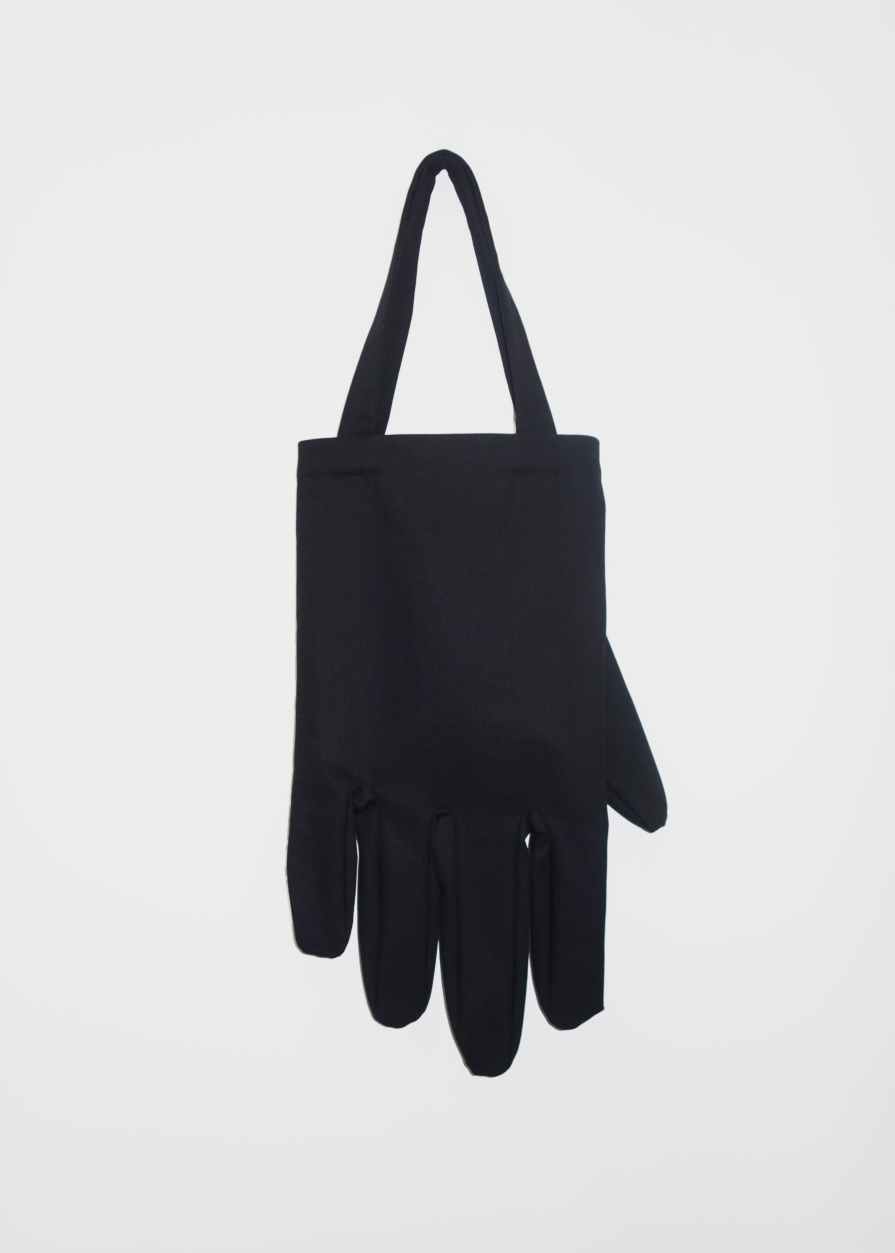 Right Hand Tote in Black Cotton Canvas