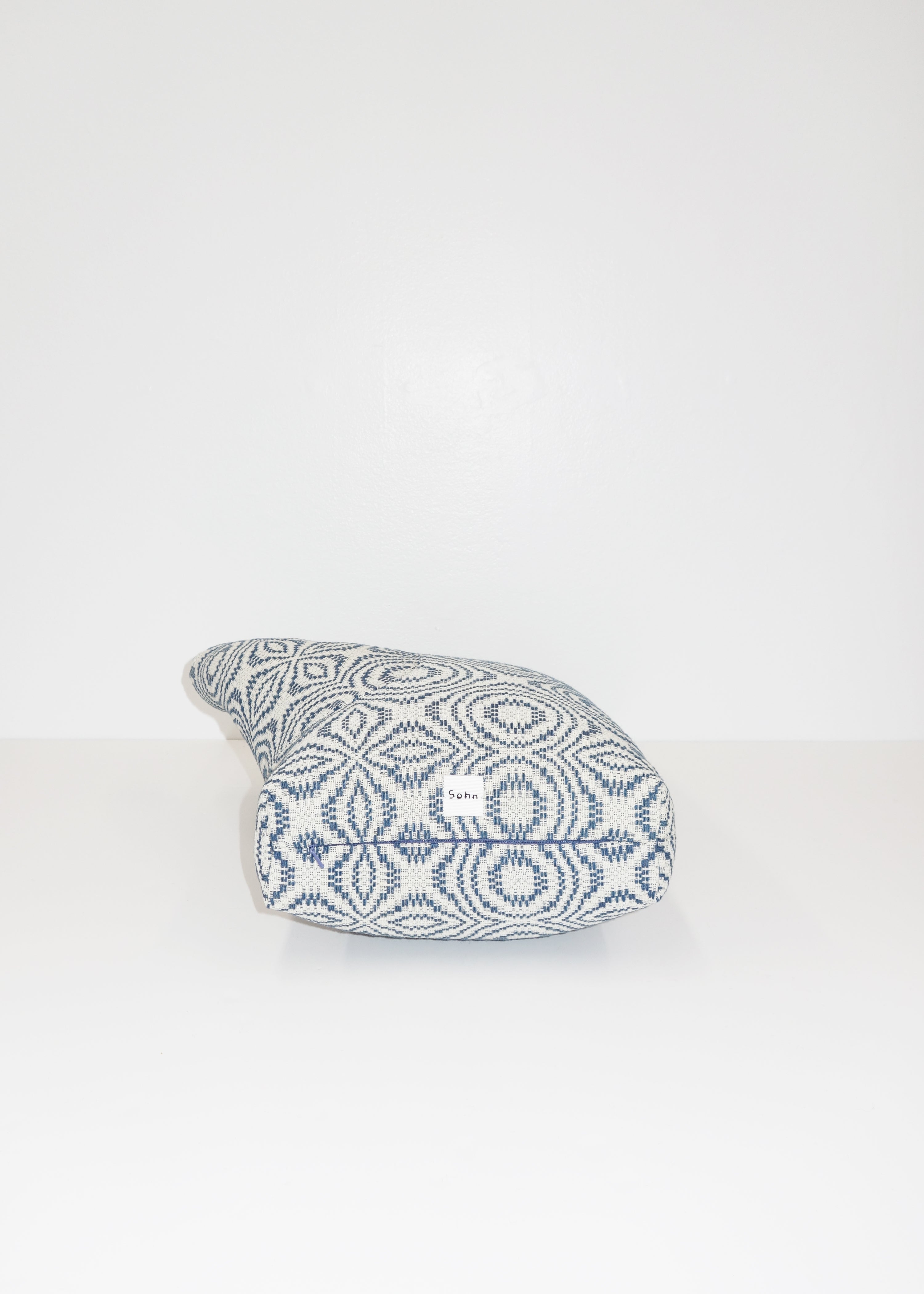 Left Hand in Antique Indigo Overshot Coverlet