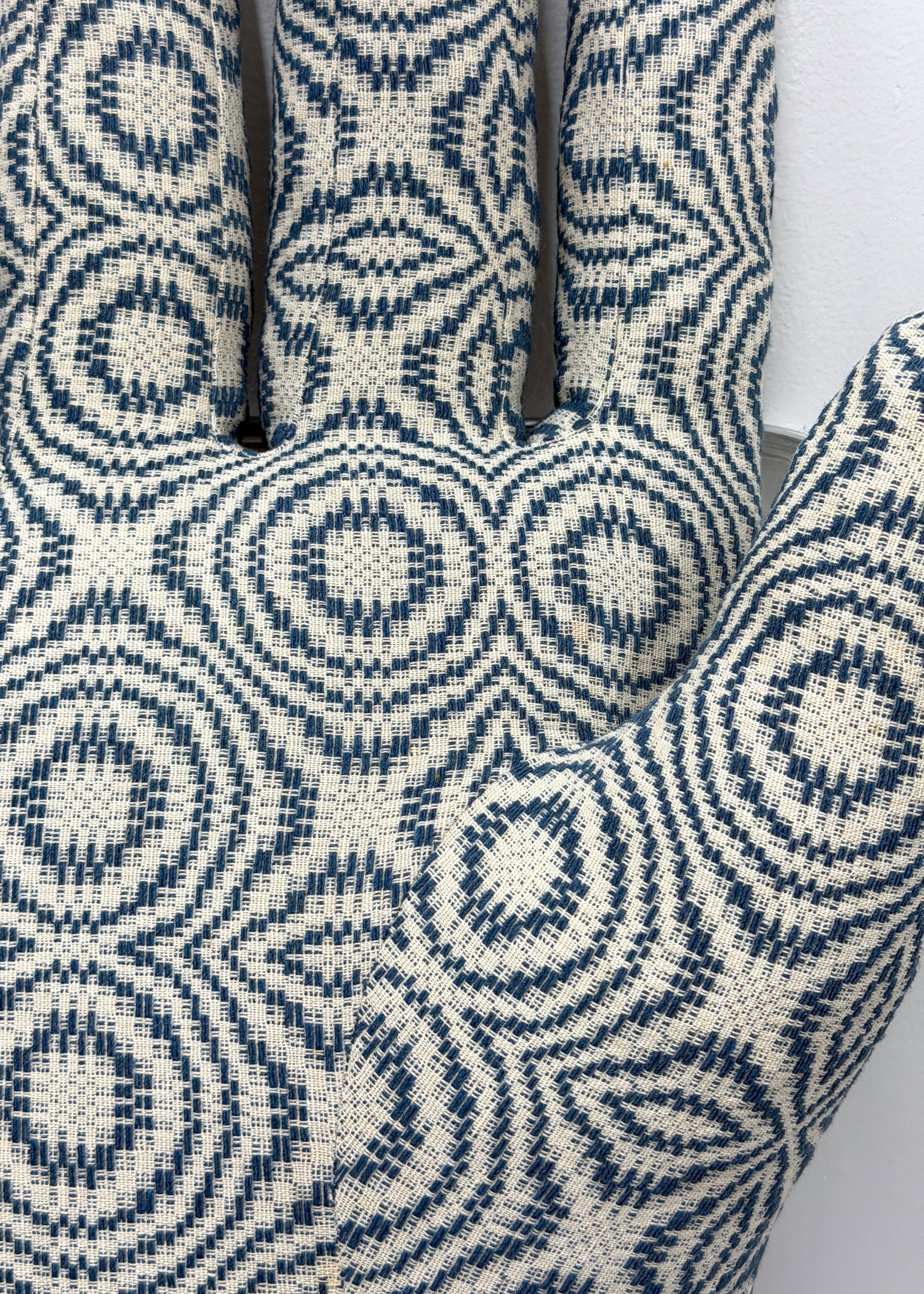 Right Hand in Antique Indigo Overshot Coverlet