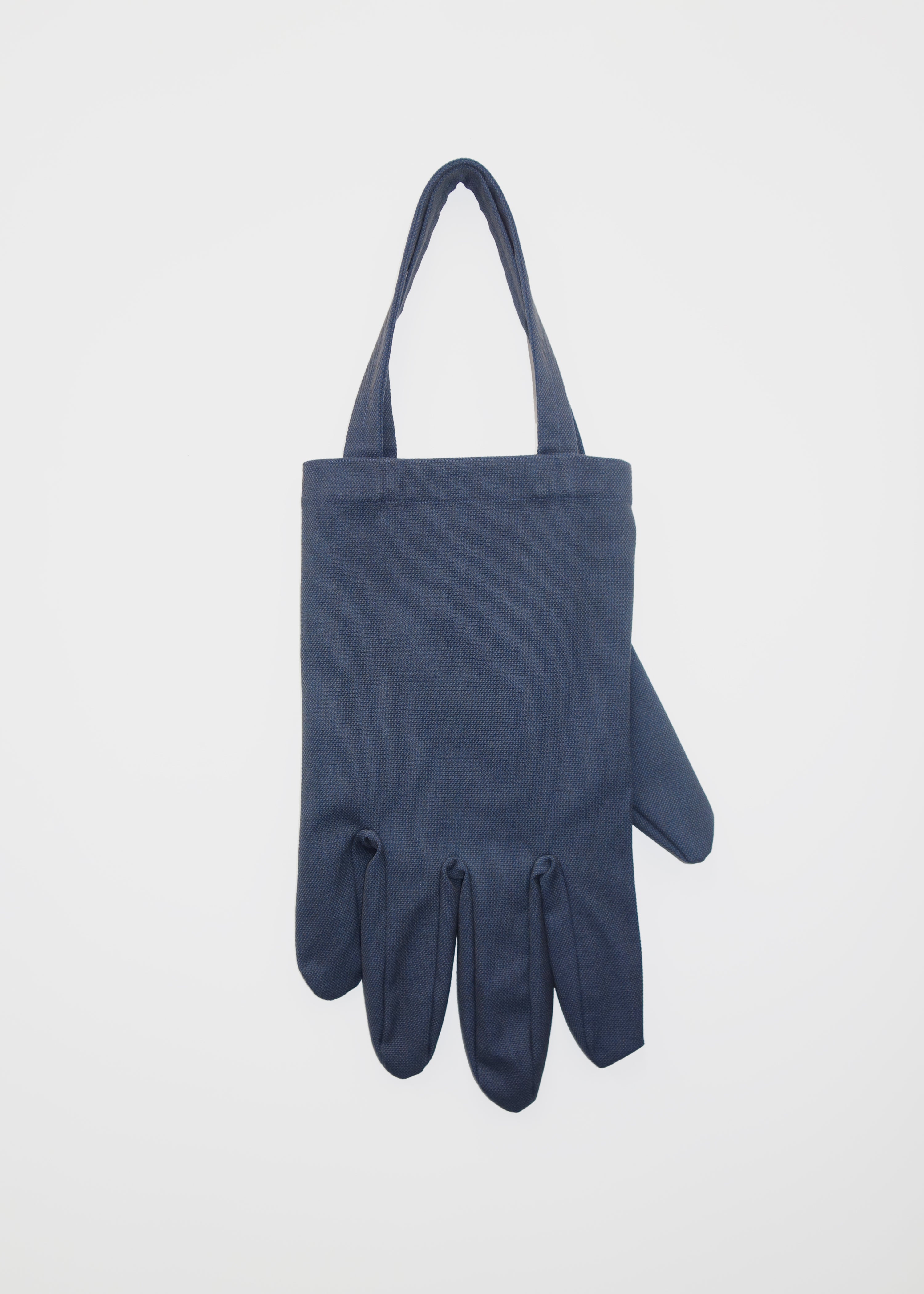 Right Hand Tote in Blue Steelcut Wool