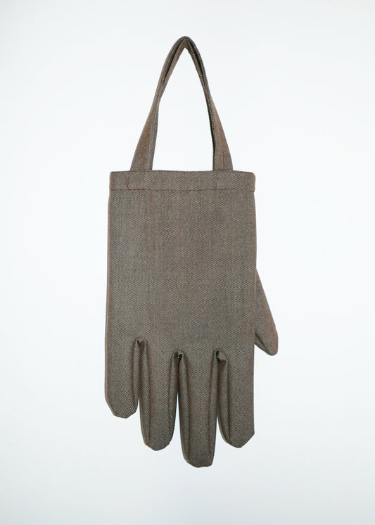 Right Hand Tote in Brown Steelcut Wool