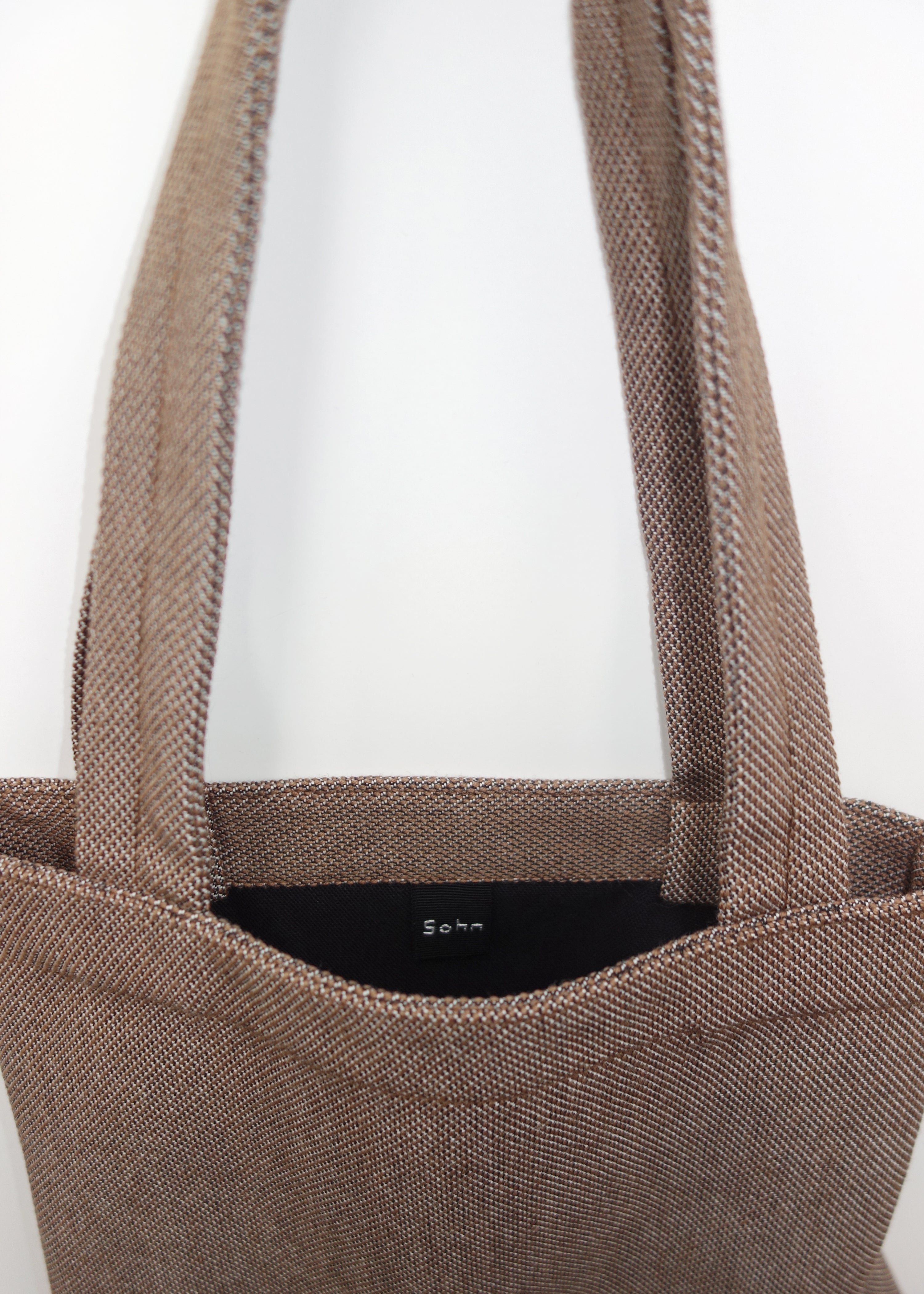 Right Hand Tote in Brown Steelcut Wool