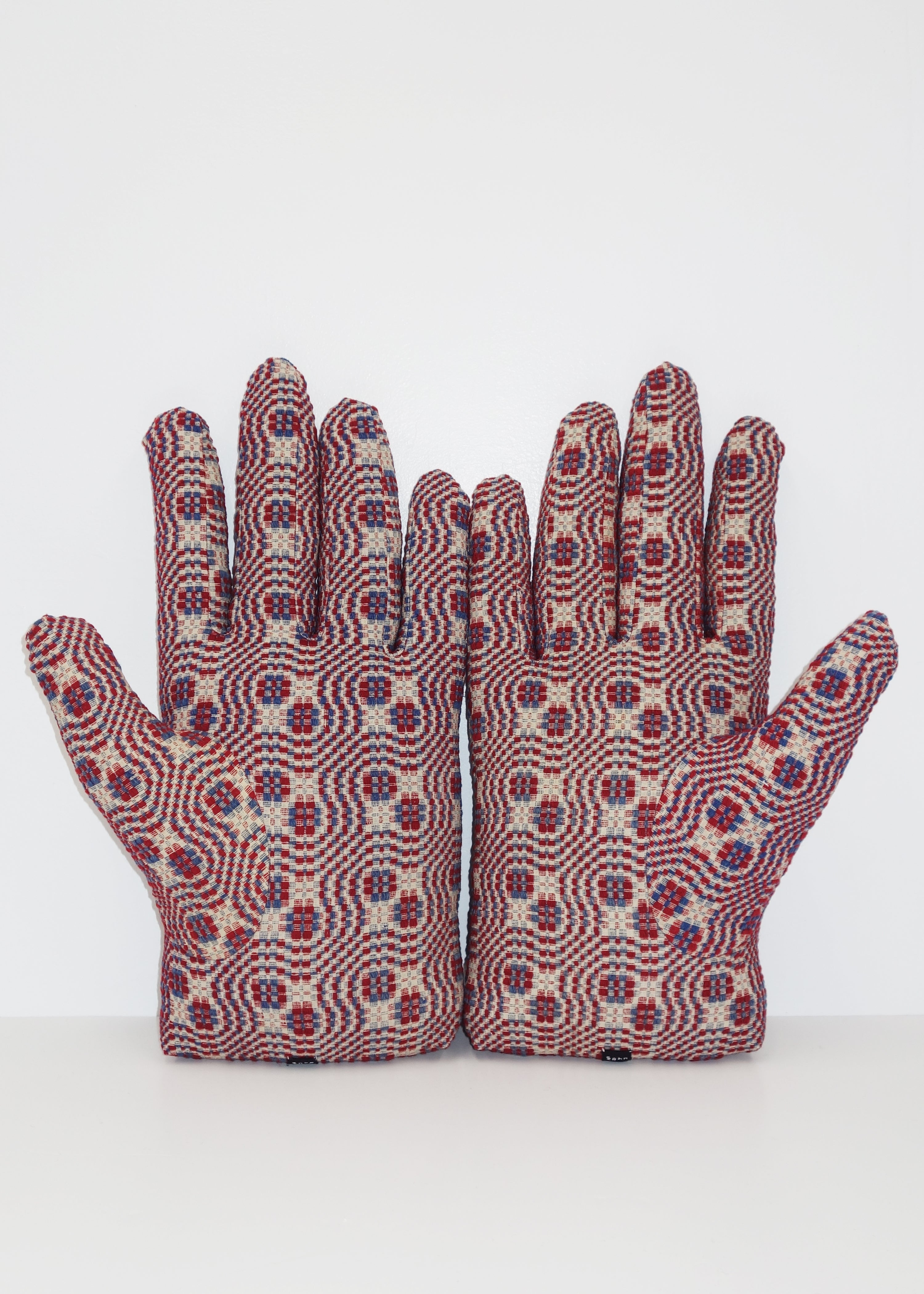 Left Hand in Antique Overshot Coverlet