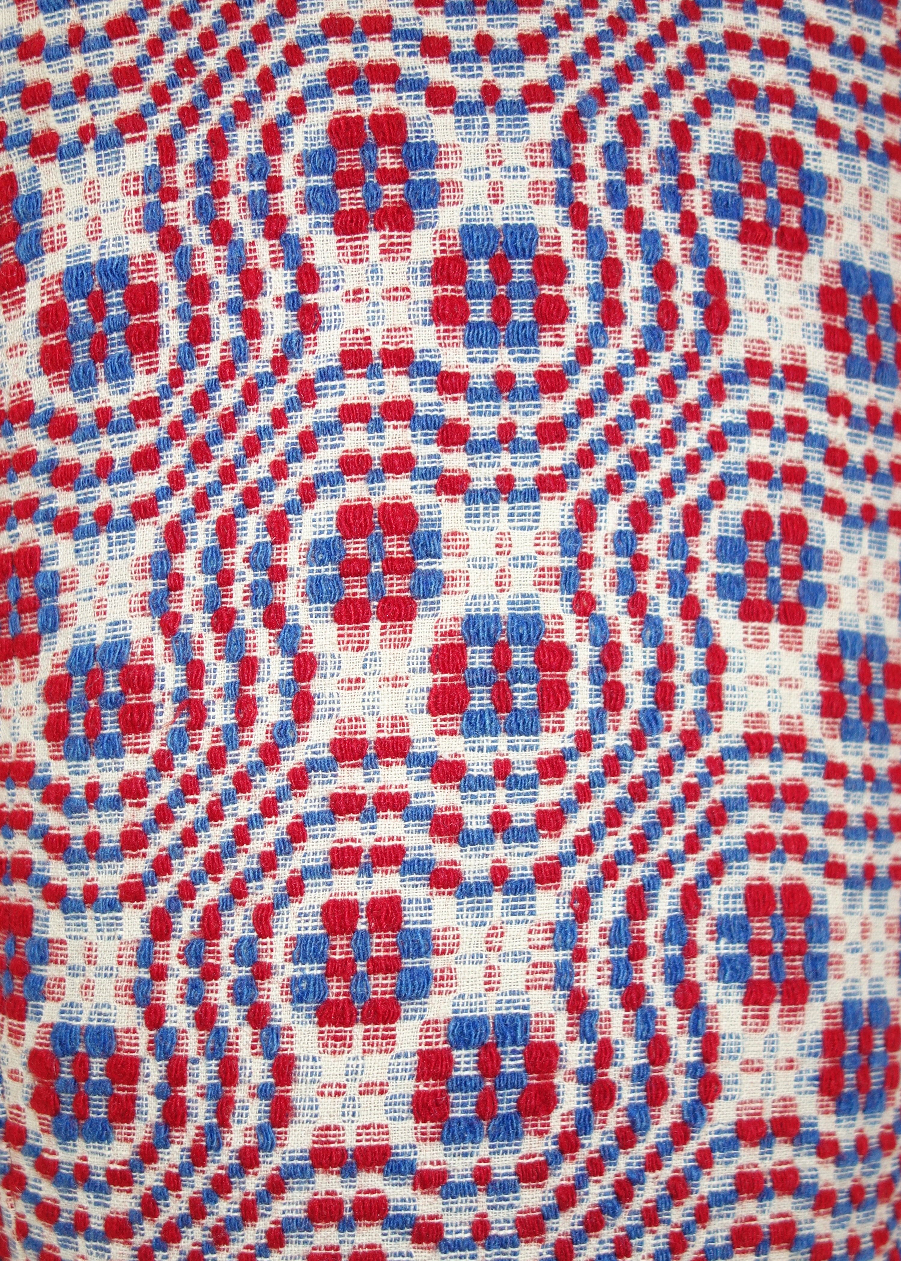 Foot in Antique Overshot Coverlet