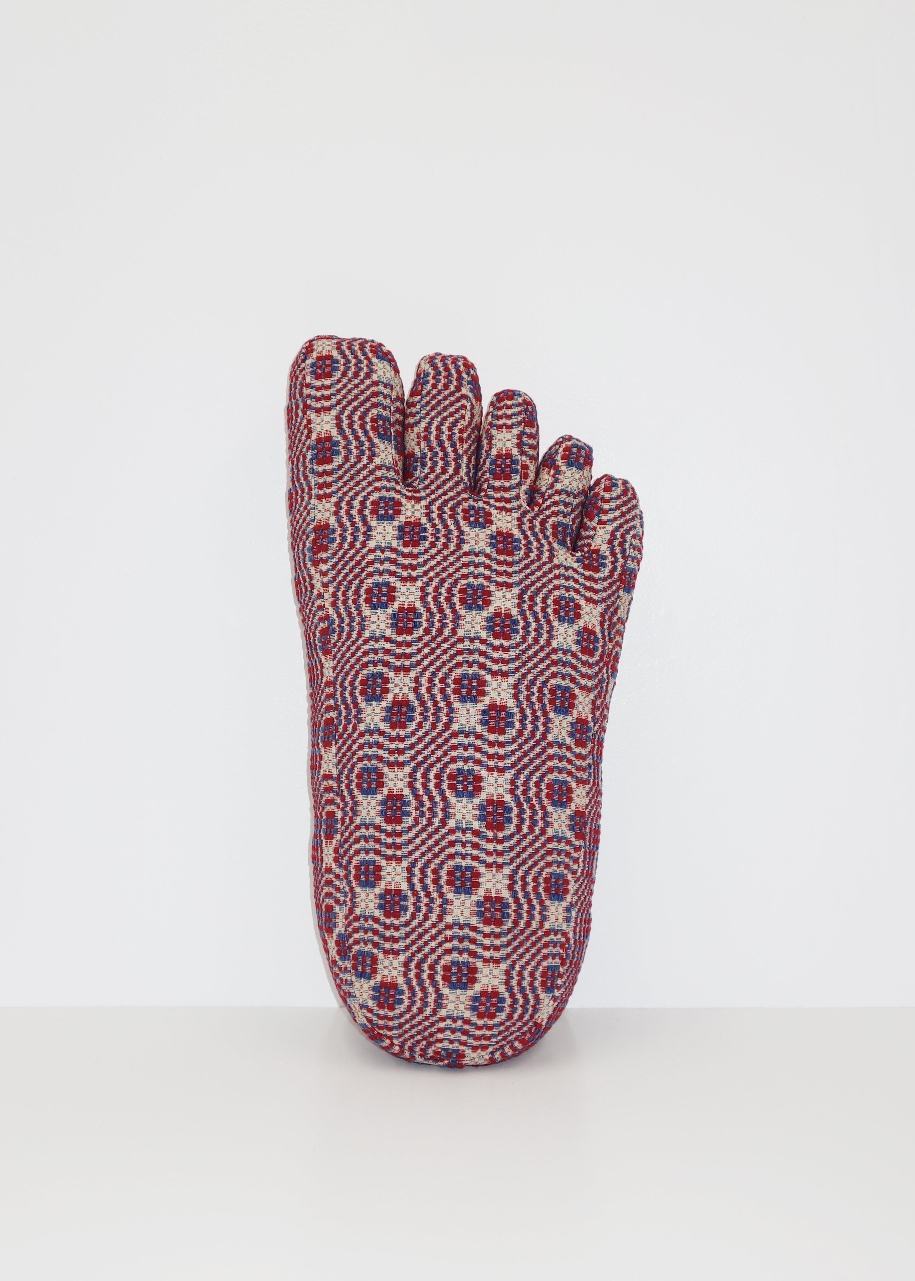 Foot in Antique Overshot Coverlet