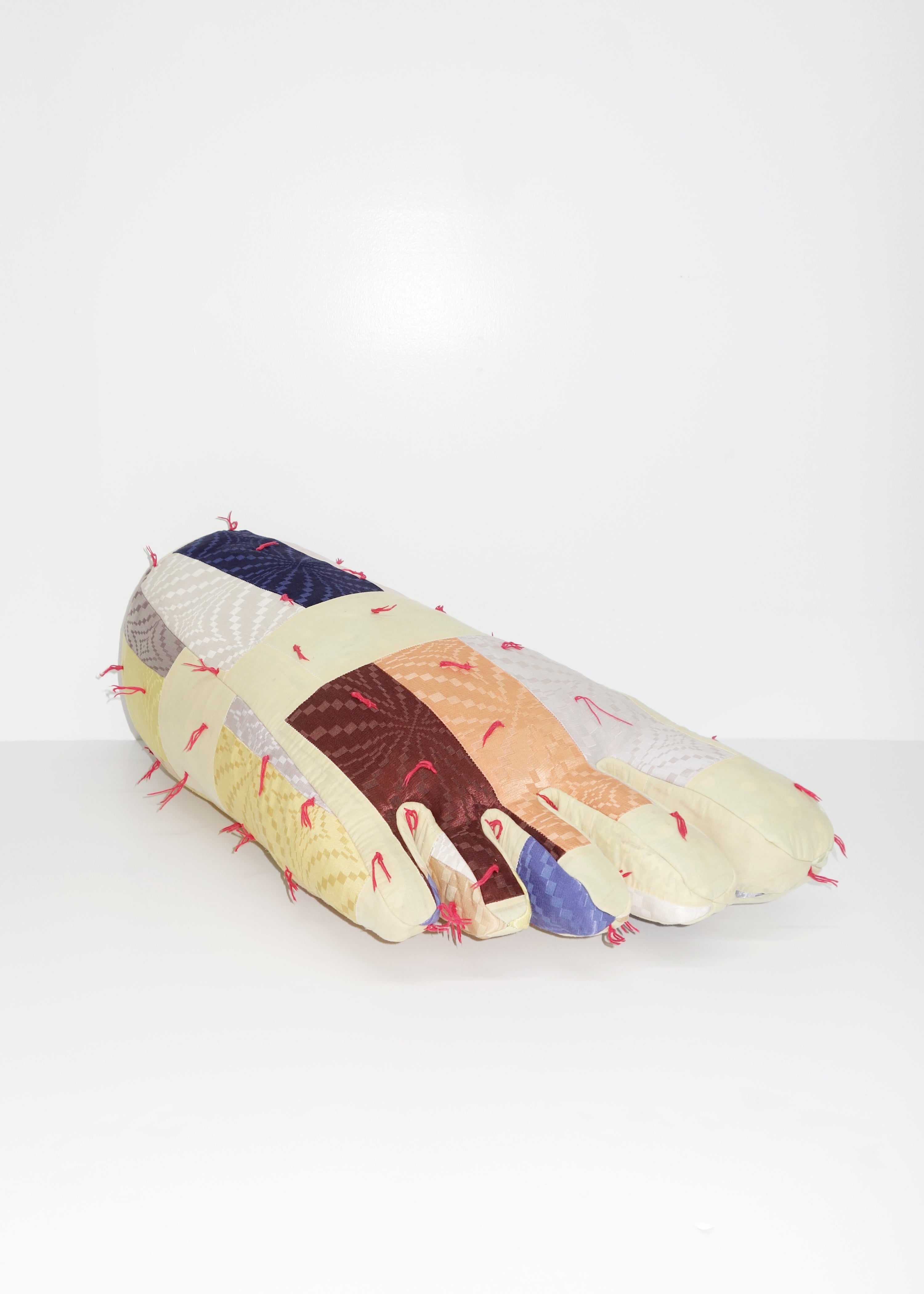 Foot in Geometric Quilt