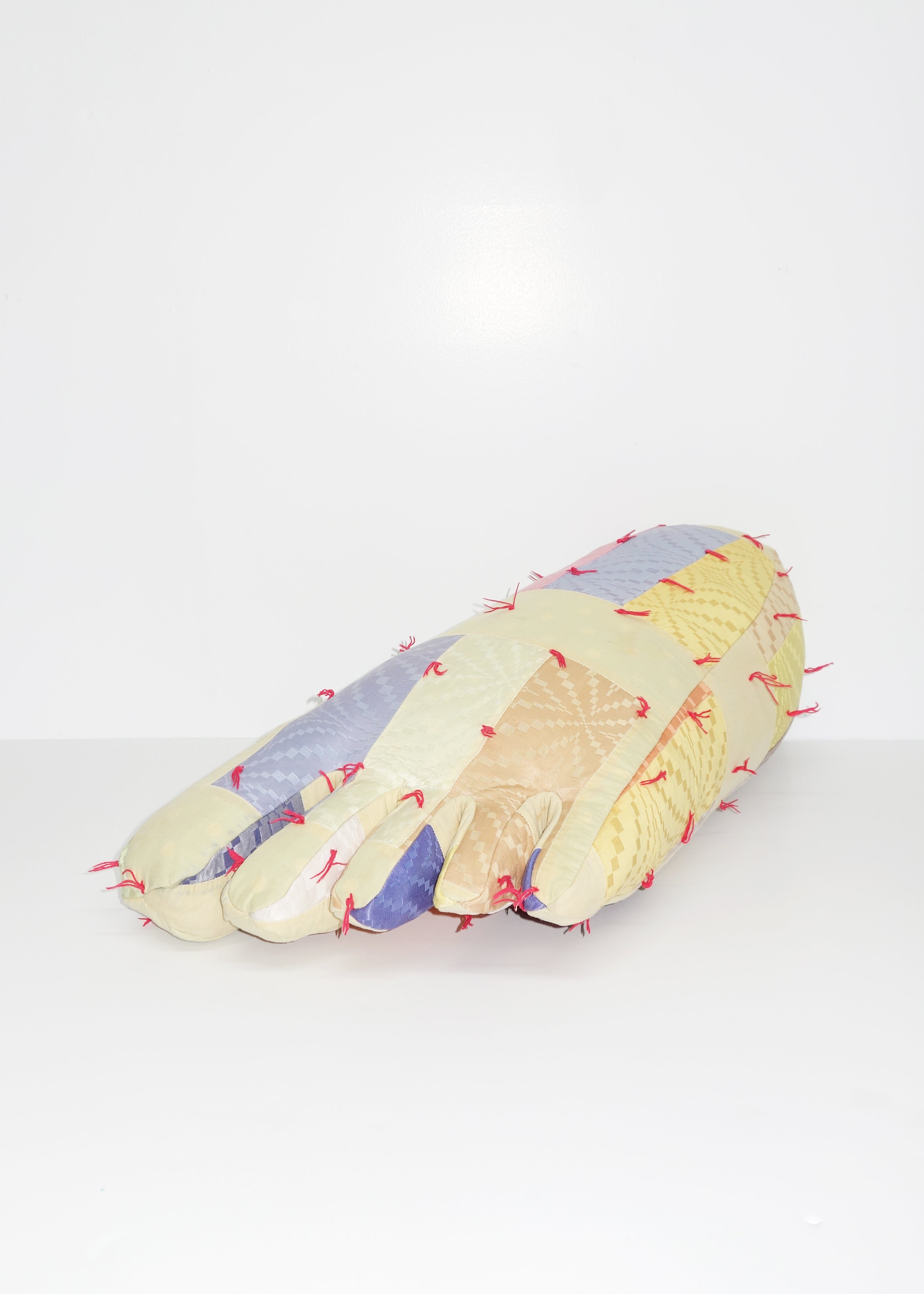 Foot in Geometric Quilt