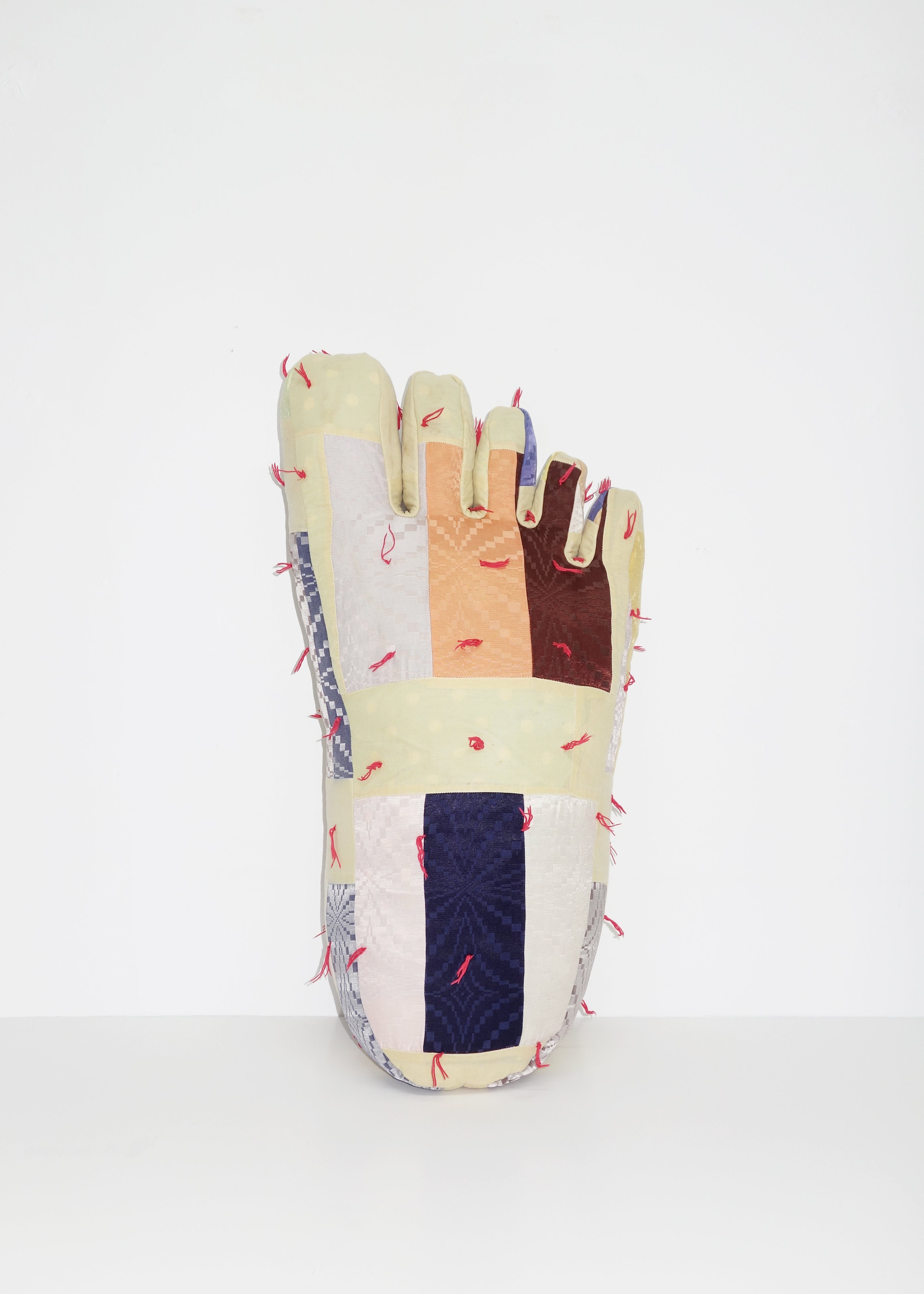 Foot in Geometric Quilt