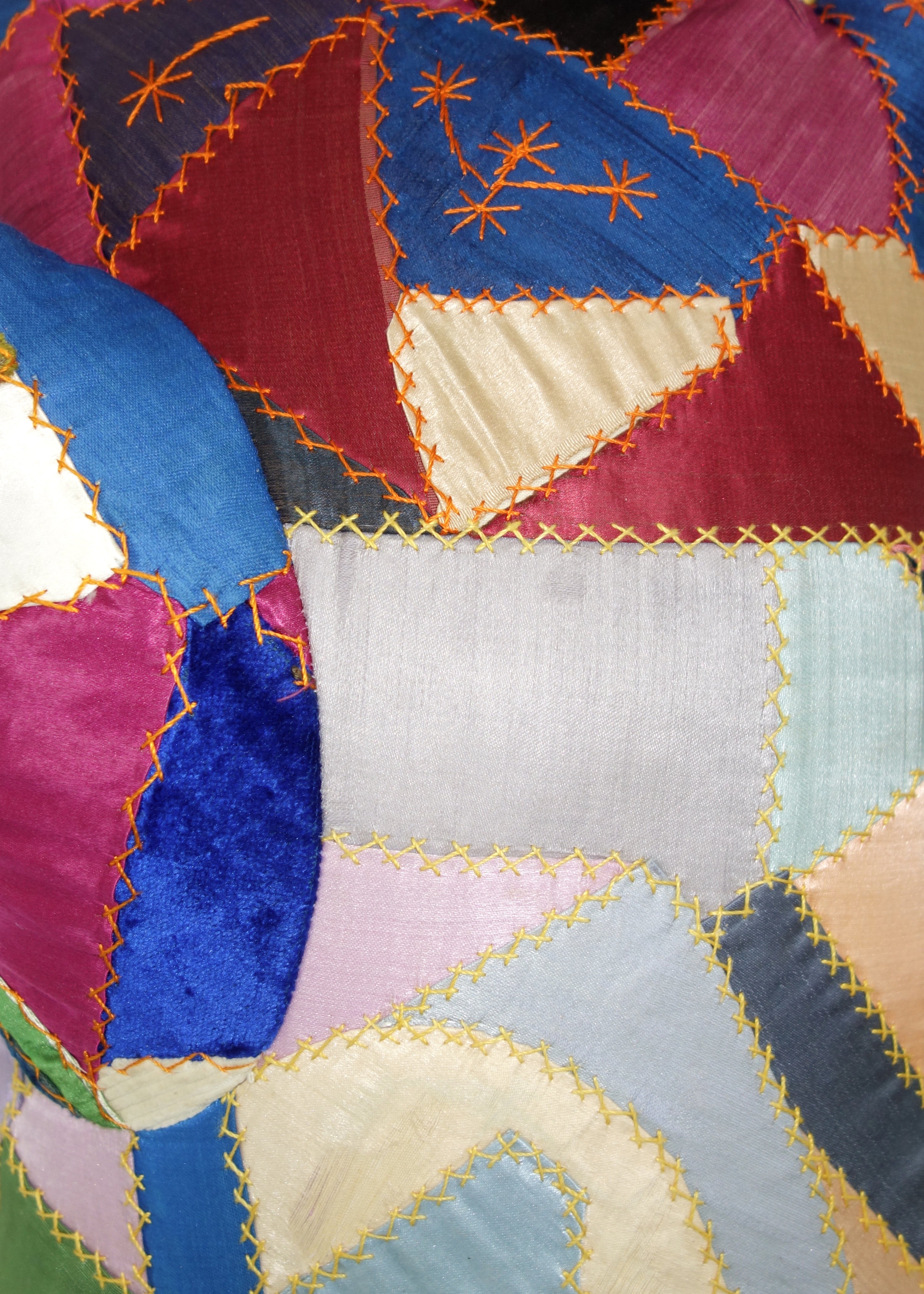 Left Hand in Antique Crazy Quilt