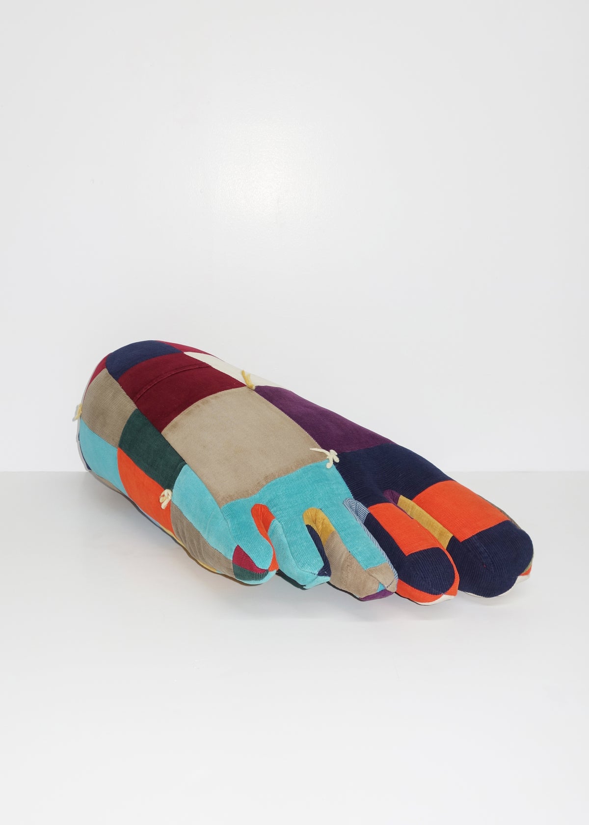 Foot in Patchwork Corduroy Quilt No. 1