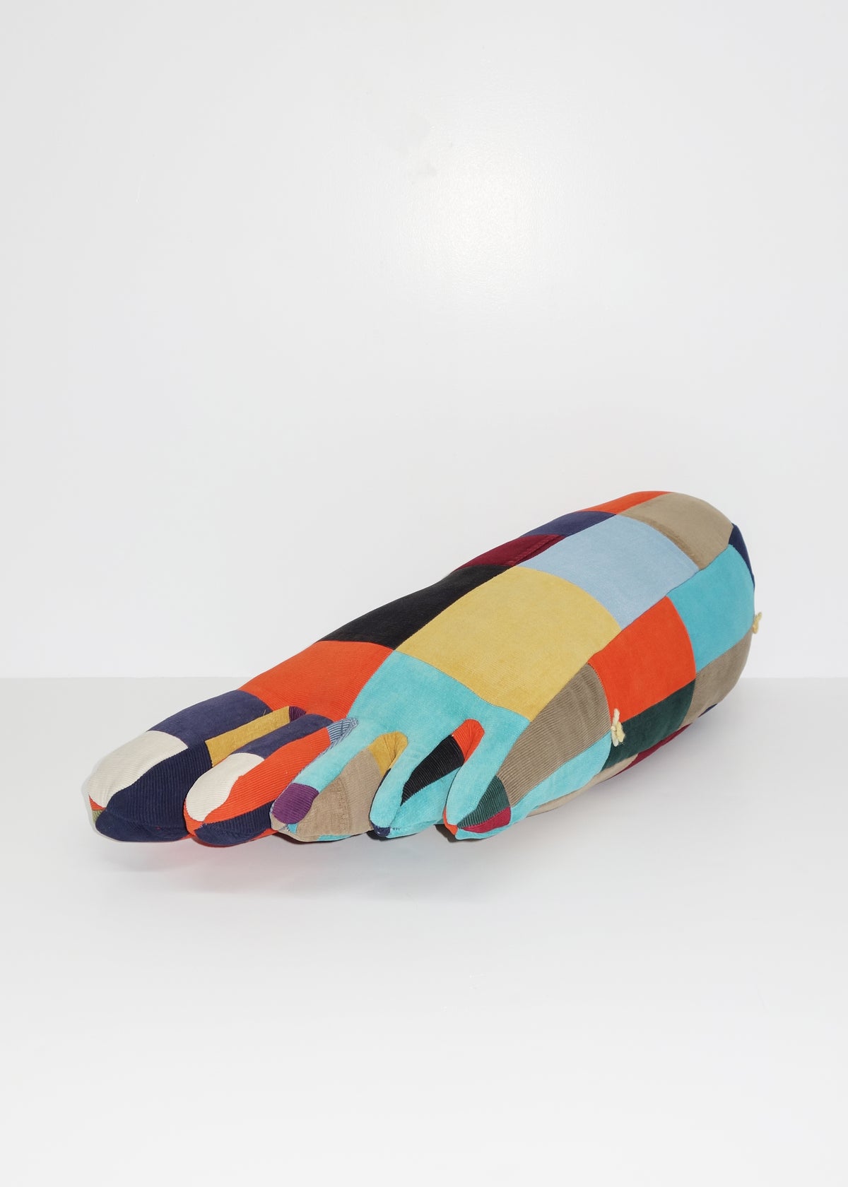 Foot in Patchwork Corduroy Quilt No. 1