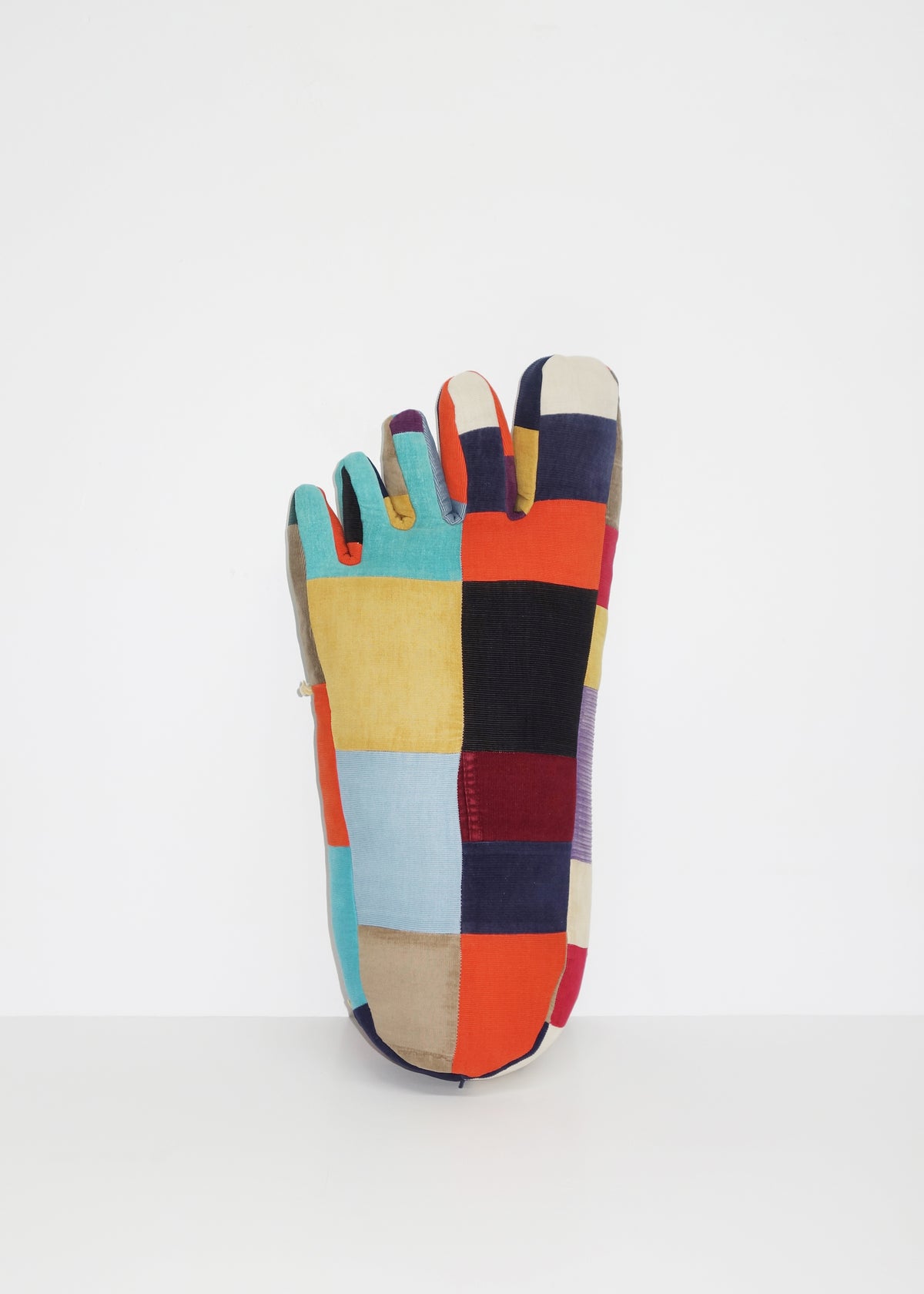 Foot in Patchwork Corduroy Quilt No. 1