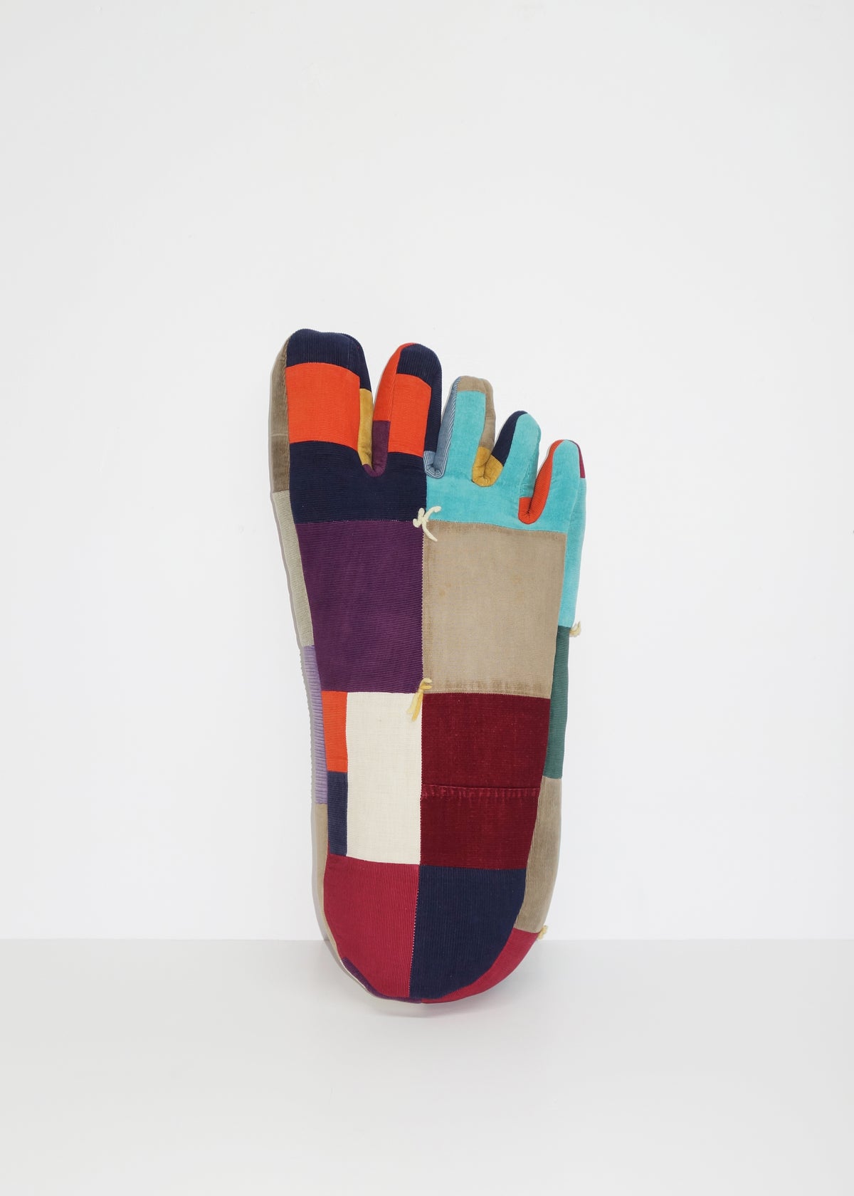 Foot in Patchwork Corduroy Quilt No. 1