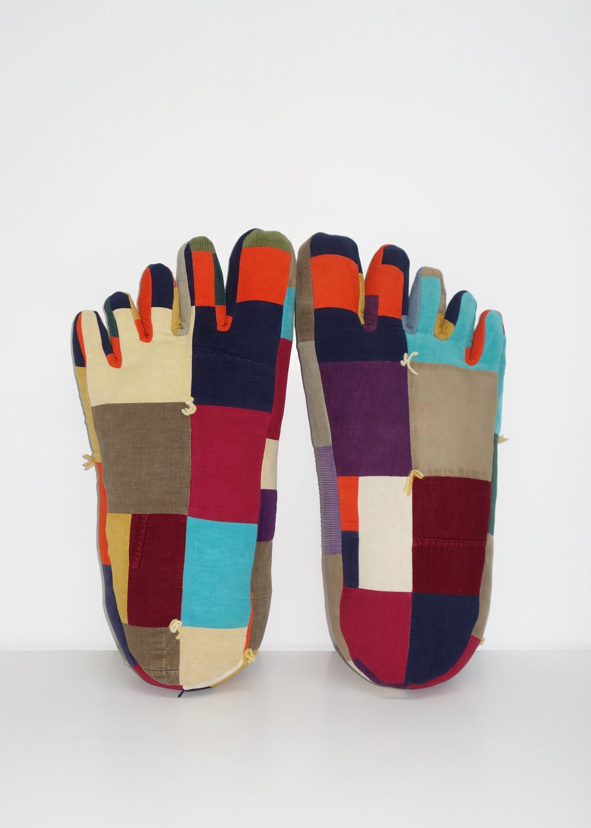 Foot in Patchwork Corduroy Quilt No. 2