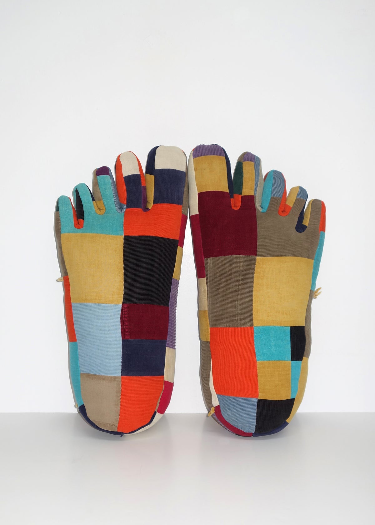 Foot in Patchwork Corduroy Quilt No. 2