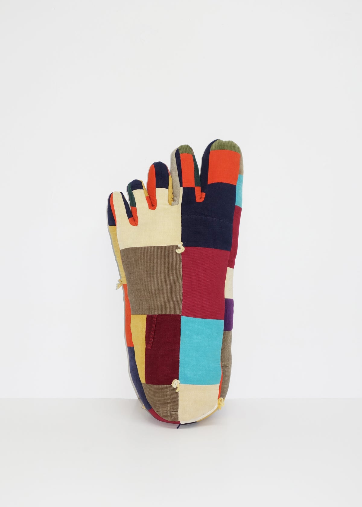 Foot in Patchwork Corduroy Quilt No. 2