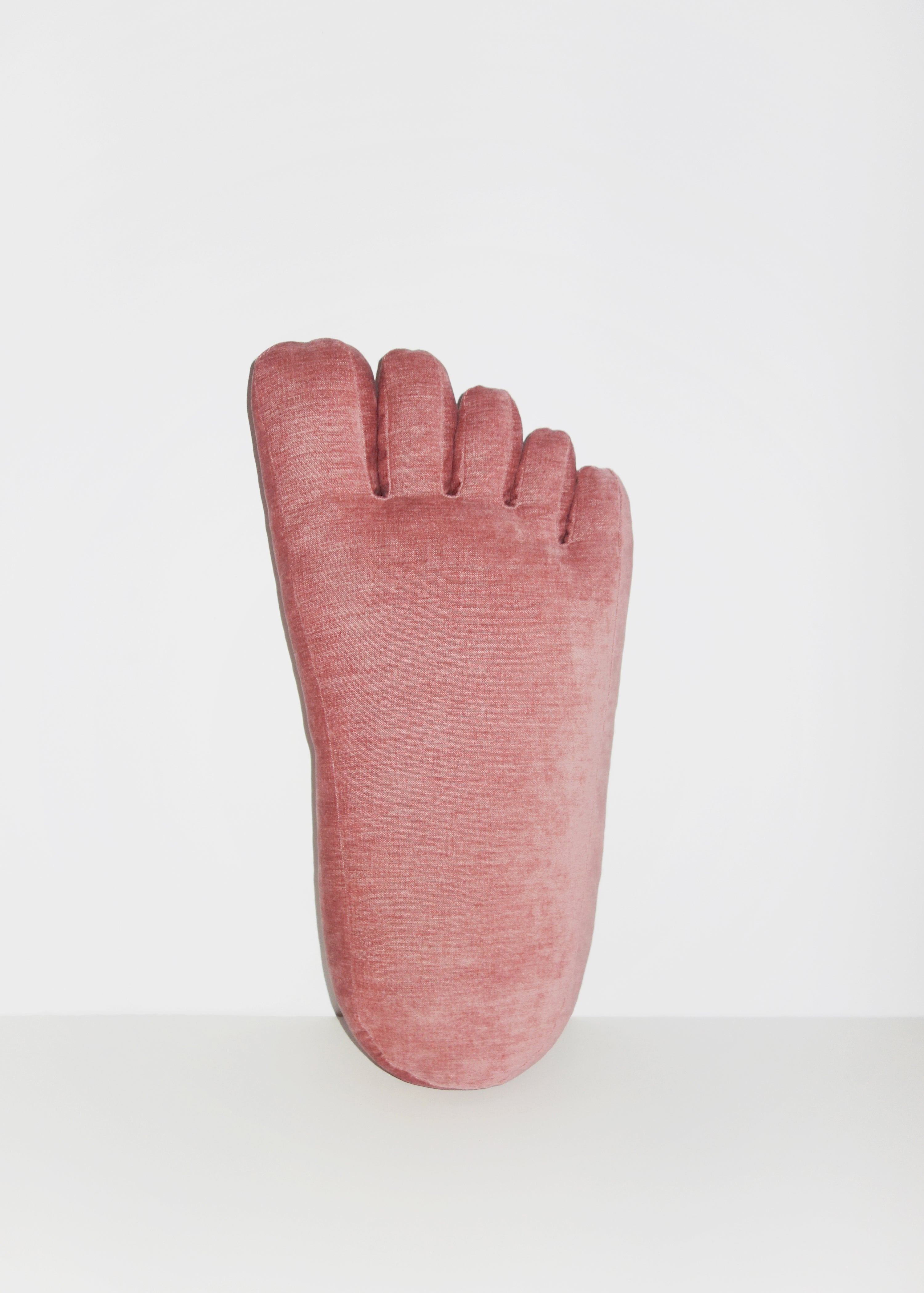 Foot in Rose Chenille