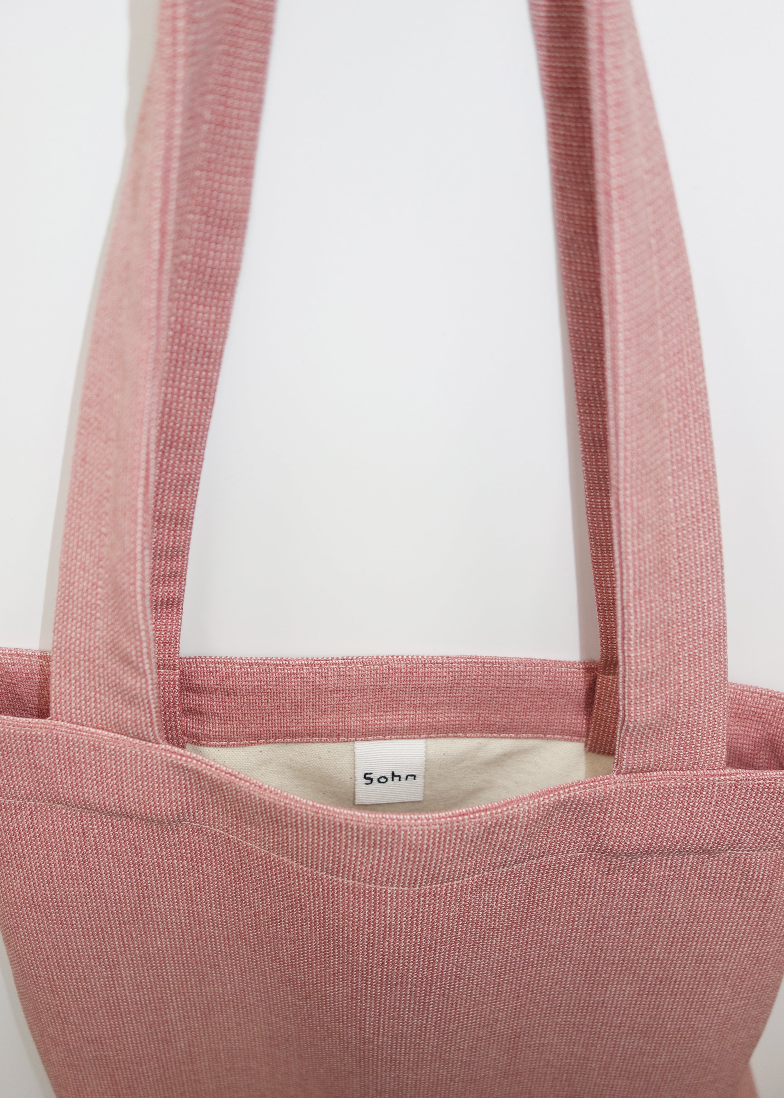 Right Hand Tote in Rose Wool Canvas