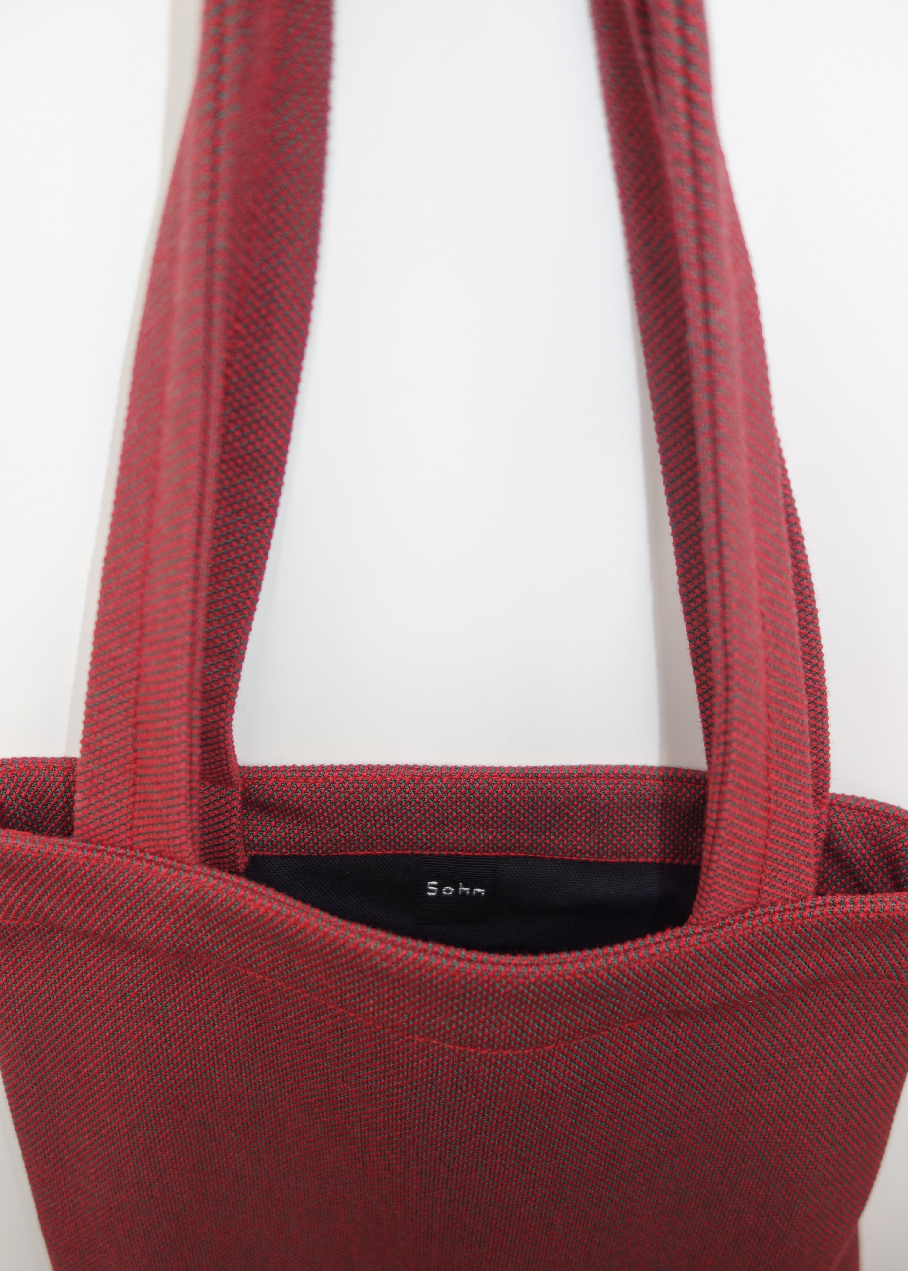 Right Hand Tote in Red Steelcut Wool