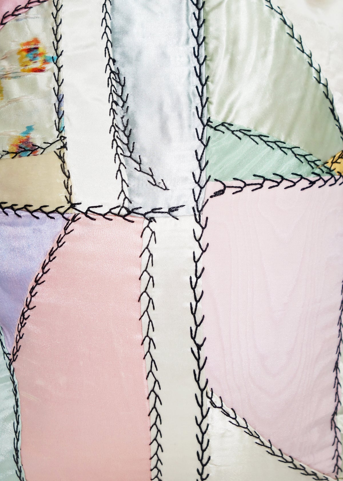 Right Hand in Satin Crazy Quilt
