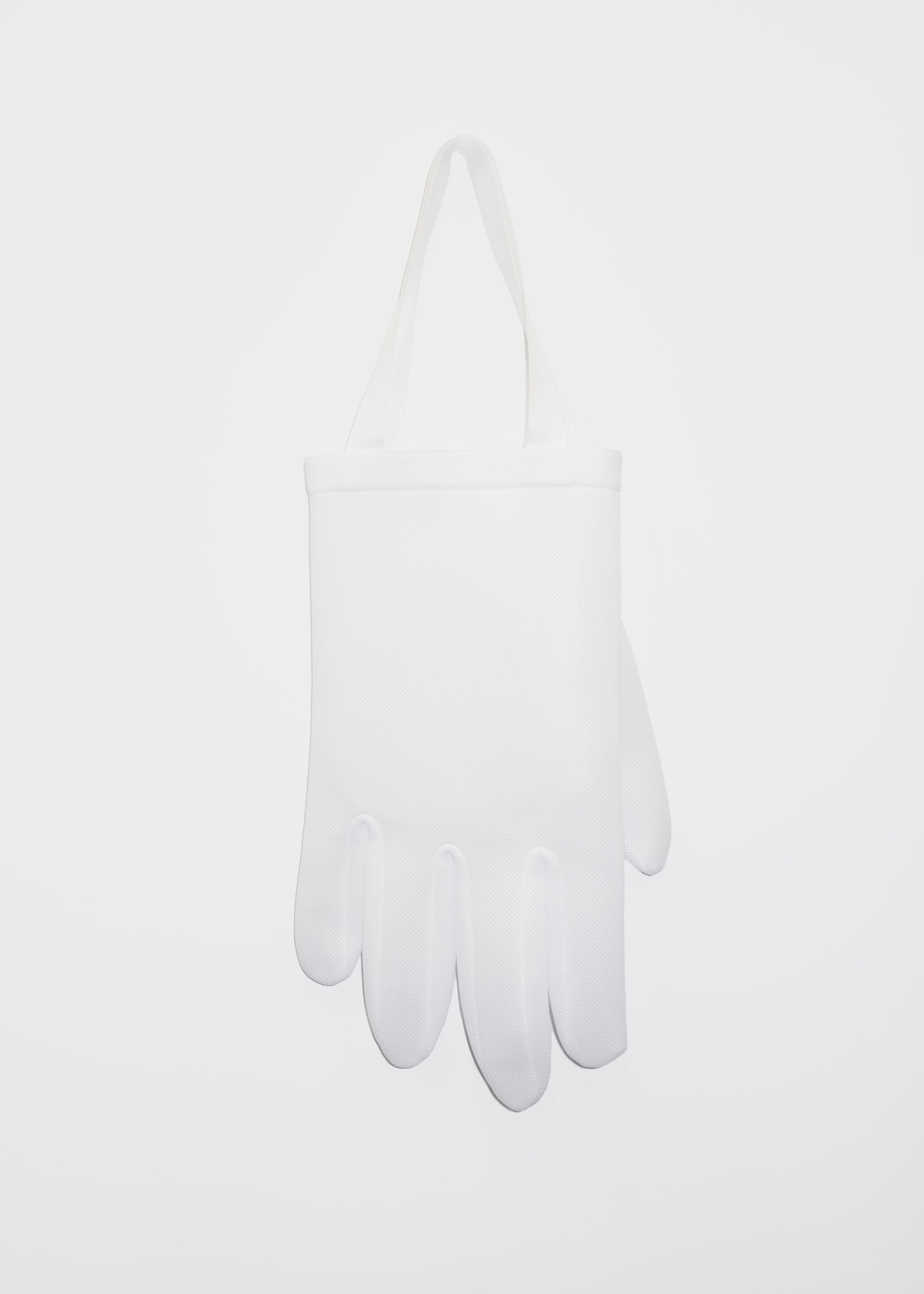 Right Hand Tote in White Spacer Mesh